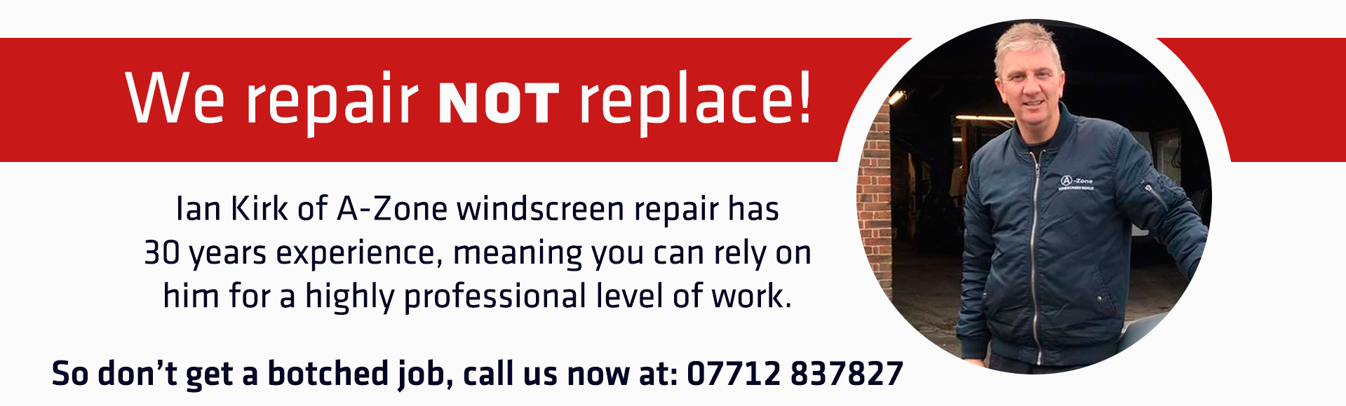 Specialist repairs to windscreens and glass